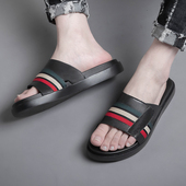 潮流户外穿拖鞋 男夏季 百搭软底防滑防臭休闲一字拖鞋 新款 沙滩凉鞋