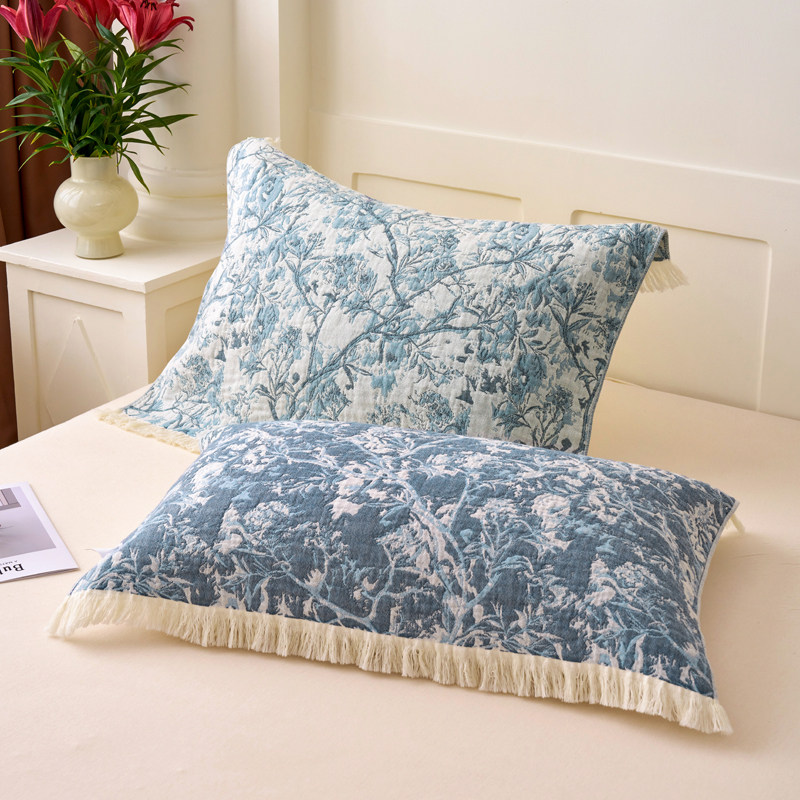 全棉亲肤柔软全棉纱布流苏枕巾一对装,床上用品,枕巾,淘宝优惠券,粉丝福利购,淘宝优惠卷