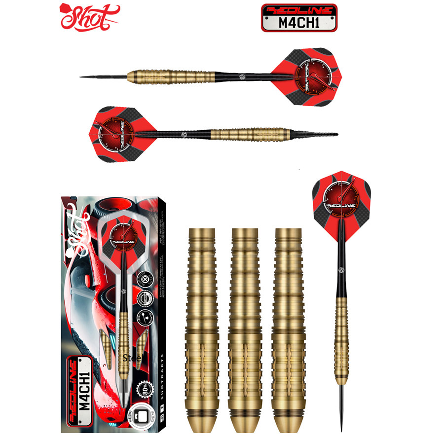 shot Redline M4CH1 80%钨钢专业软硬式比赛飞镖家用娱乐鱼雷飞镖