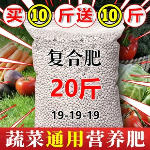 复合肥蔬菜果树化肥氮磷钾养花种菜通用型A1 三元 买10斤送10斤