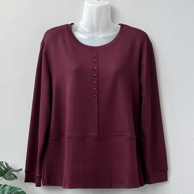 妈妈新款长袖卫衣中老年人大码春秋百搭圆领T恤时尚宽松休闲上衣