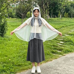 雨衣电动车女短款防上半身雨衣单人雨披电瓶成人披肩成人防雨斗篷