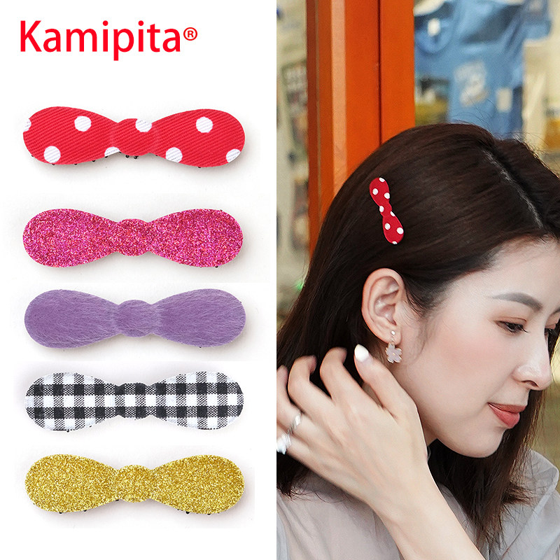 日本KAMIPITA小丝带刘海贴碎发贴2个日系网红女宝宝丝绒