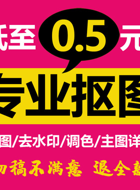 抠图扣图证件照换装换背景批量抠白底图透明背景去水印P图片处理