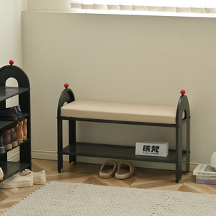 铁梵 入户门鞋柜换鞋凳一体家用门口鞋凳鞋架进门可坐穿鞋凳