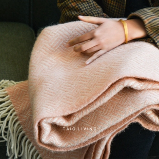 KLIPPAN瑞典进口纯羊毛轻奢毛毯2025新款加厚毯子沙发毯午睡盖毯