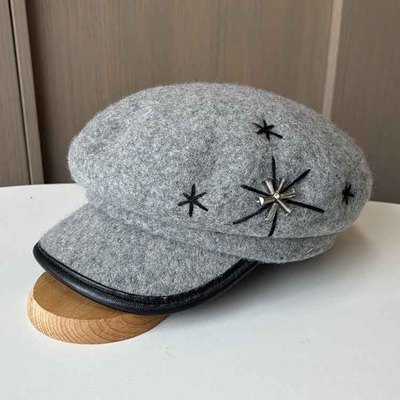 报童帽时尚百搭秋冬手工装饰