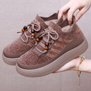 踏月族2025冬季新款老北京休闲棉鞋保暖加厚软底一脚蹬防滑雪地靴