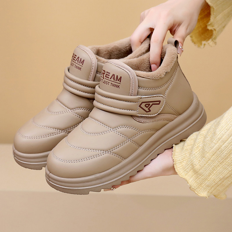2025冬季新款老北京棉鞋女加绒加厚雪地靴保暖防滑一脚蹬短筒棉靴,女鞋,时尚雪地靴,淘宝优惠券,粉丝福利购,淘宝优惠卷