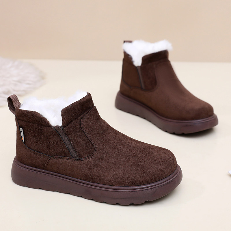 2025冬季新款老北京棉鞋女加绒绵羊毛雪地靴保暖防滑一脚蹬女棉靴,女鞋,时尚雪地靴,淘宝优惠券,粉丝福利购,淘宝优惠卷