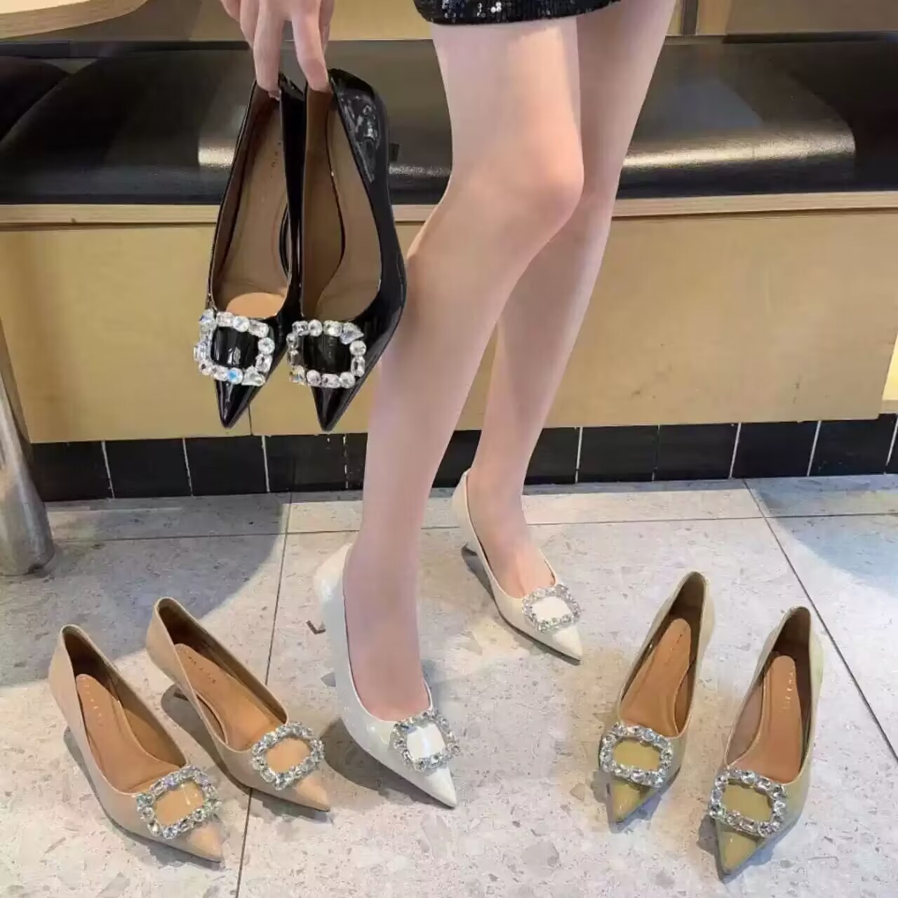 专柜折扣商场断码女鞋