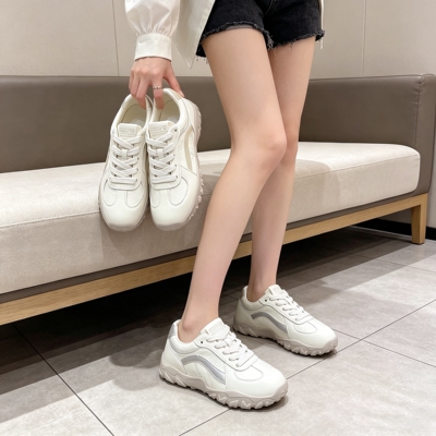 真皮！专柜商场撤柜断码软底舒适显瘦休闲德训鞋女Z51-665-10