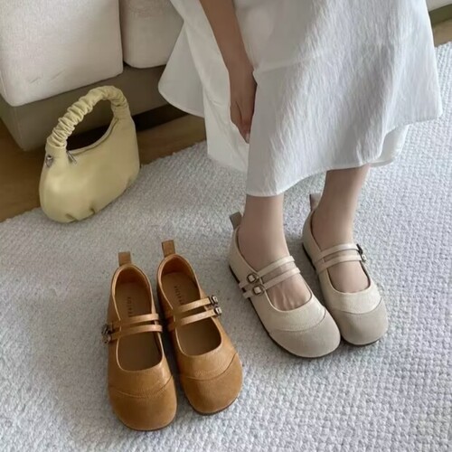 时尚拼接舒适百搭秀气玛丽珍鞋