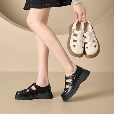 真皮！商场撤柜断码罗马凉鞋女