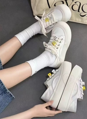 真皮！商场断码厚底春秋季百搭新款两穿系带休闲板鞋女Z2-278078