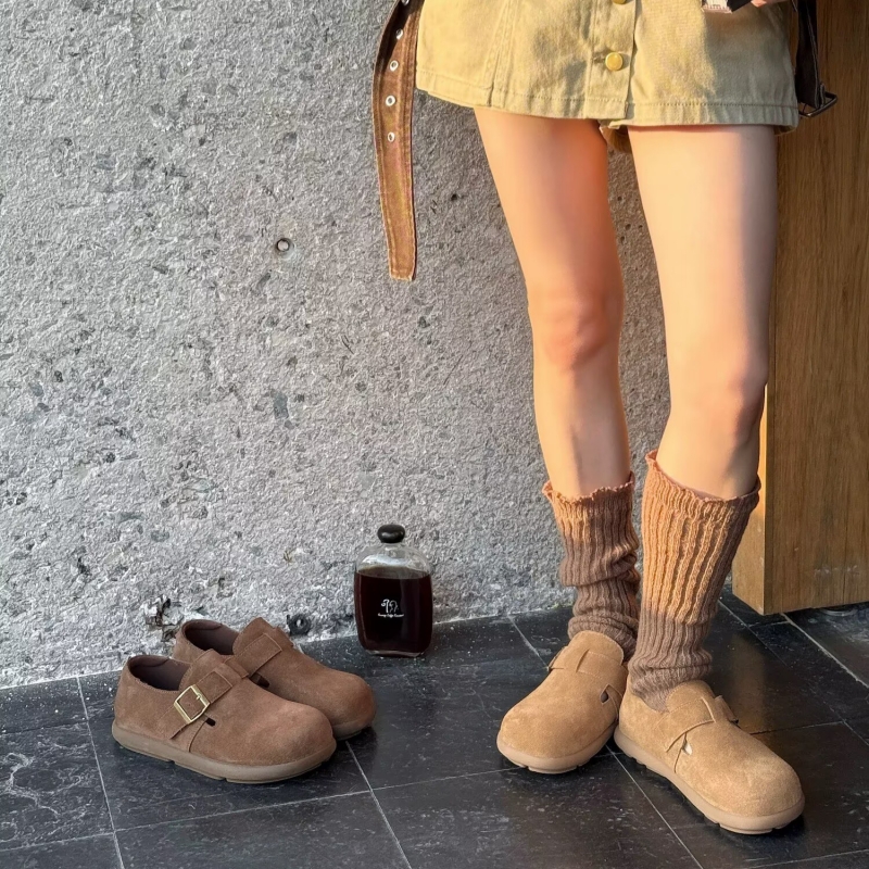 真皮!专柜商场撤柜厚底勃肯鞋