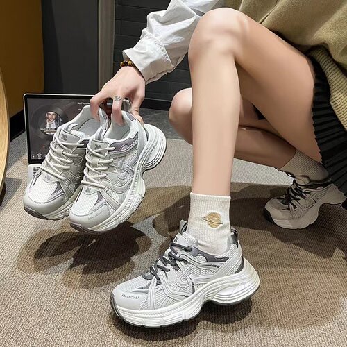 真皮牛皮！厚底老爹鞋女！专柜折扣女鞋轻便洋气休闲鞋女ML51501