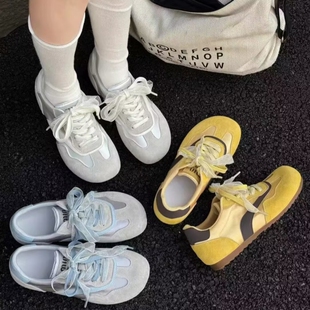 女鞋 透气潮款 M27 布面 5319 休闲鞋 专柜断码 平底德训鞋 真皮 韩版