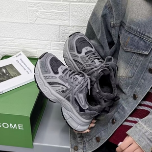 高货厚底休闲老爹鞋 时尚 女GCM58675 专柜商场撤柜断码 真皮加绒