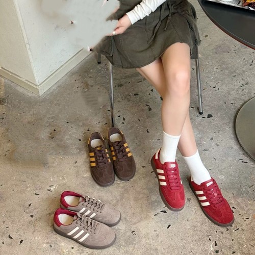 真皮！专柜商场撤柜断码时尚百搭舒适软底休闲德训鞋女Z9-81812-2