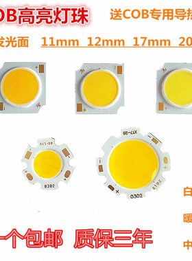 高亮COB灯珠芯片光源3w5w10w12w20w30wLED轨道灯芯天花射灯发光面