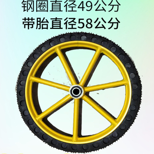 斗车轮子工地手推车轮胎环卫垃圾车发泡实心轮子 板车轮胎 300-18