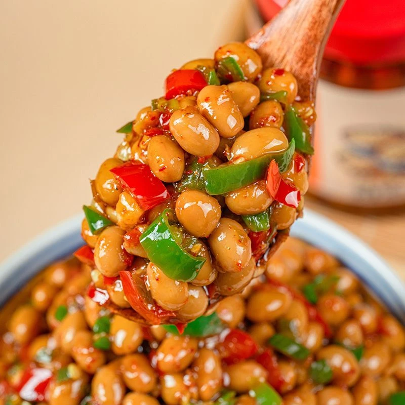 【个位数抢2罐】农家香辣黄豆瓣酱霉豆子双椒腊八豆下饭菜豆豉酱