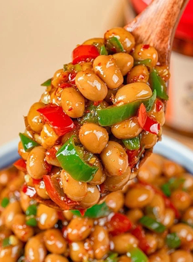 【个位数抢2罐】农家香辣黄豆瓣酱霉豆子双椒腊八豆下饭菜豆豉酱