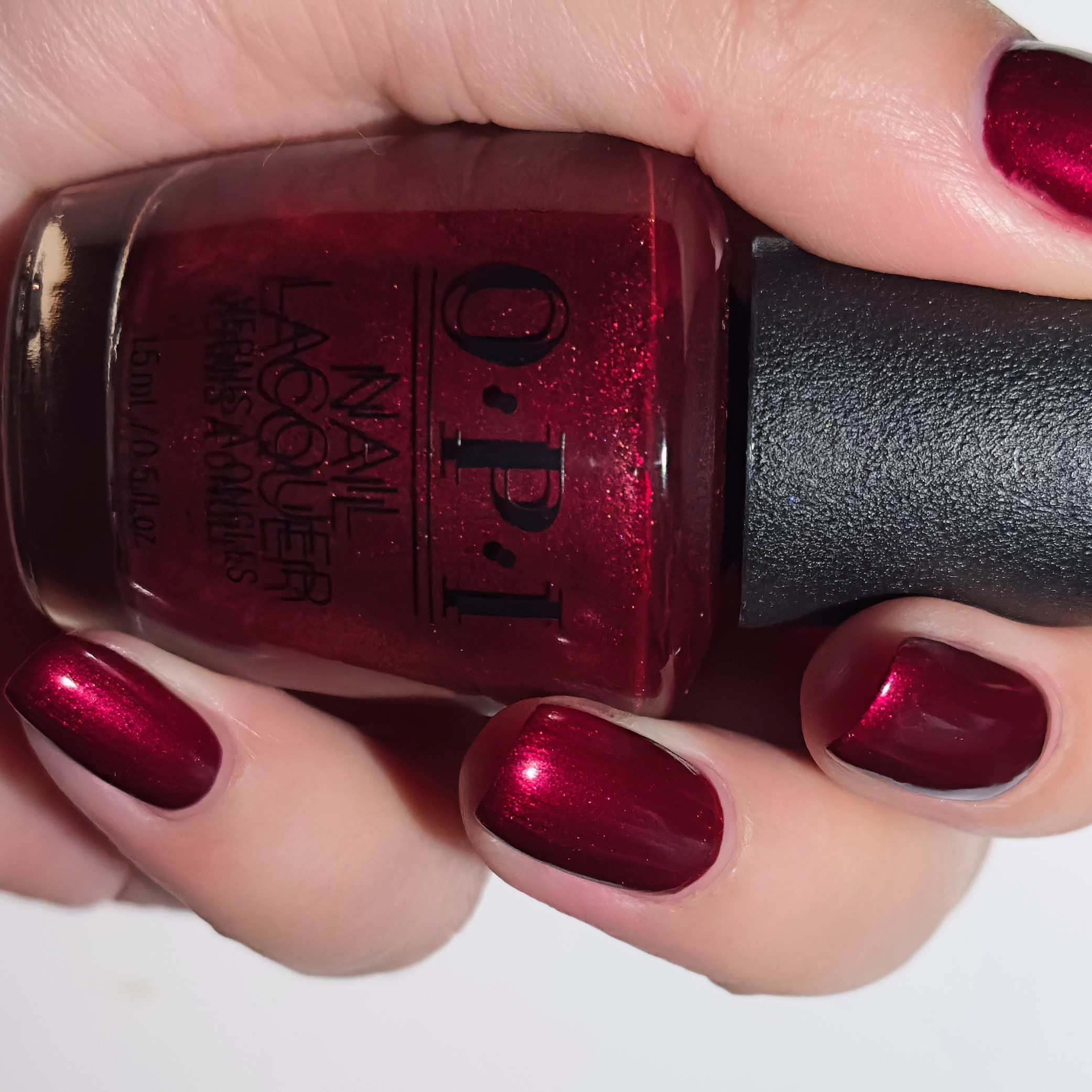 美国OPI指甲油 午夜勃艮第酒红 闪亮华丽 F52 Bogota Blackberry