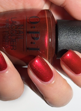 OPI指甲油2024年新款红色F015 CD Rom-antic免烤持久快干不可撕
