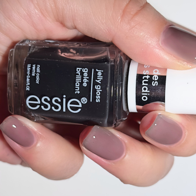 ESSIE指甲油10 Ink Jelly墨汁果冻通透水润的玻璃质感冷调灰黑墨