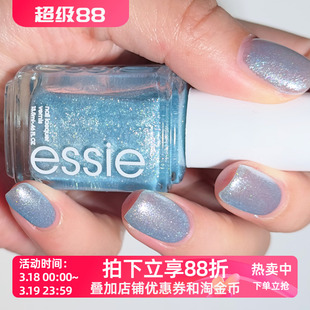 美国essie指甲油2025春季 璀璨亮闪浅蓝 1838 temperature check