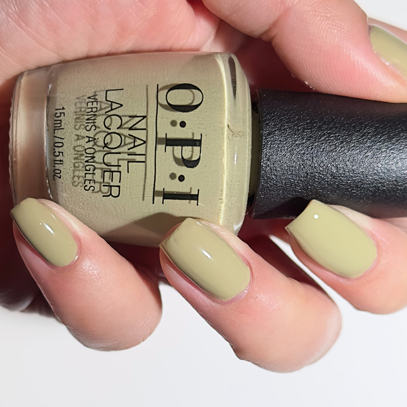 芥末绿清爽指甲油免烤OPI