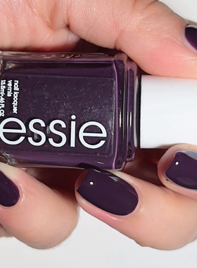 美国essie指甲油黑加仑果酱紫神秘优雅有格调1837leather weather