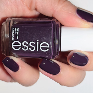 美国essie指甲油黑加仑果酱紫神秘优雅有格调1837leather weather