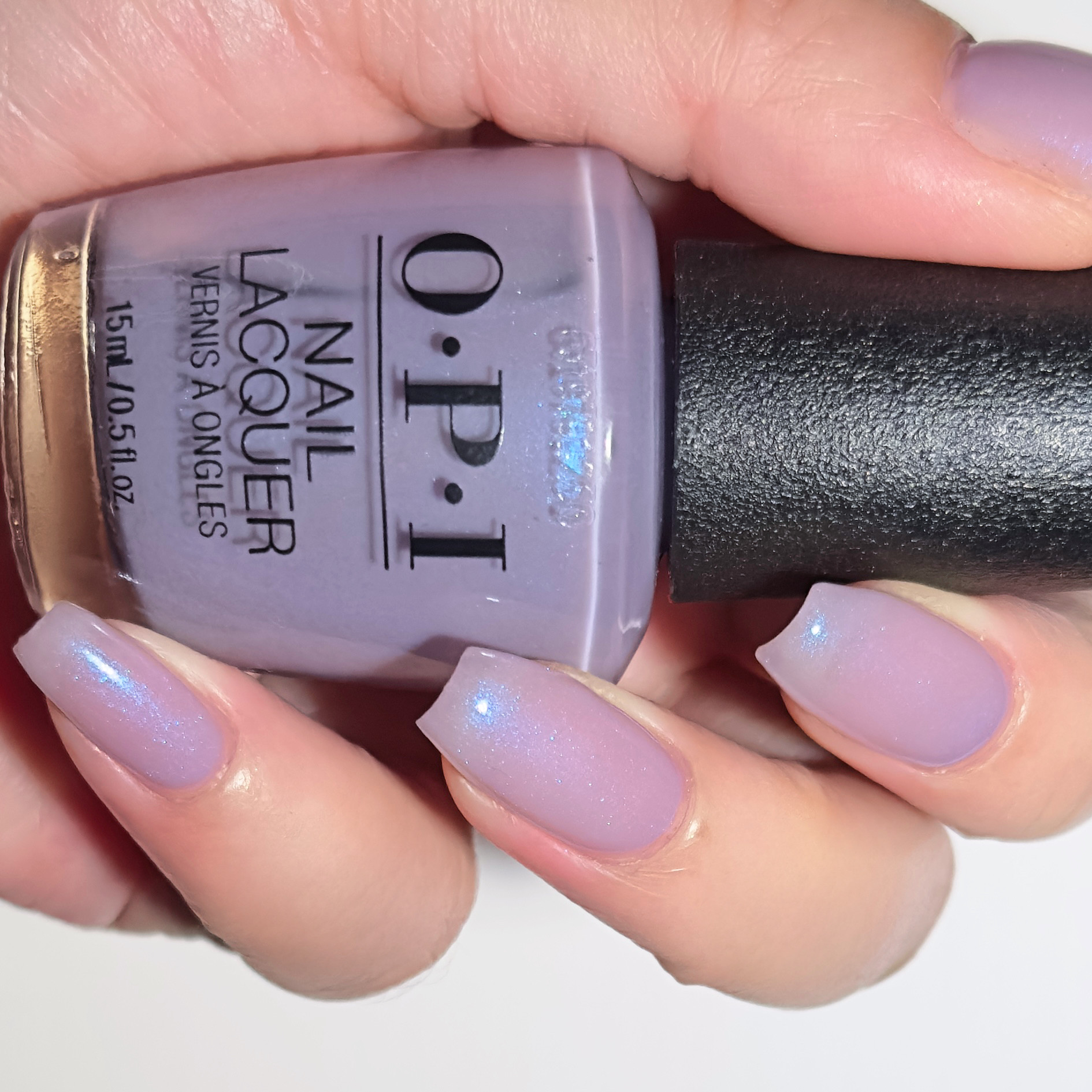 美国opi指甲油2025春季梦幻系列S045偏光紫藤色 免烤自然干无毒