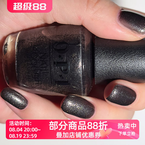 OPI指甲油2025圣诞限量 暗夜碎金砂 HRS03 Tempted to Lick-orice