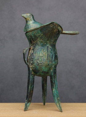 酒樽爵杯古青铜器复古工艺品摆件古代酒杯商业礼品道具厂家直销