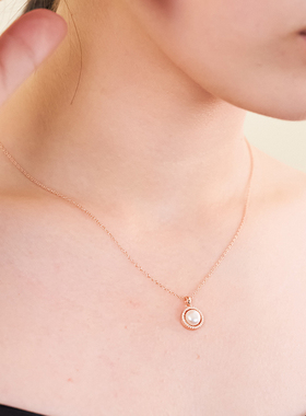 Favorite高级感简约百搭泡泡珍珠项链轻奢时尚纯银气质锁骨链坠链
