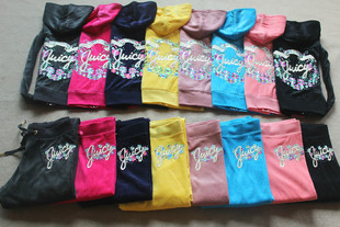 juicy coconut天鹅绒运动服休闲套装女开衫连帽卫衣春秋长袖刺绣