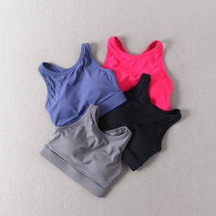 出口单 简约舒适聚拢防震有一体胸垫运动健身瑜伽背心女