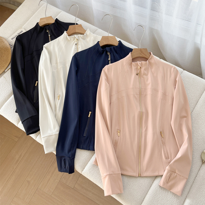 LU同款瑜伽服同款DEFINE春夏弹力显瘦速干运动修身立领外套