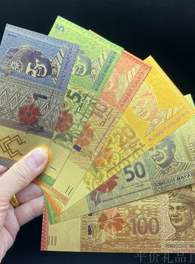 塑料金箔金钞彩色全套纪念钞