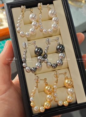 ISLA孤岛施家珍珠美产14K注金耳环简约气质轻奢高级感小众耳圈