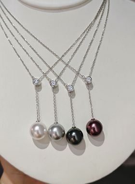 ISLA孤岛Y字抽拉调节施家珍珠项链女轻奢设计感锁骨链新款高级感
