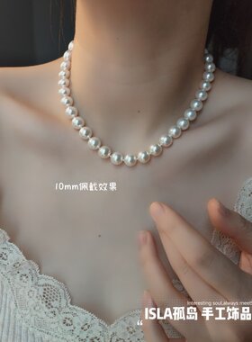 珍珠珍珠项链项链香槟金