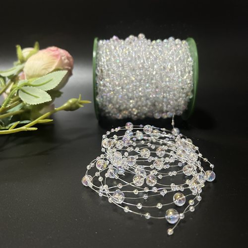 珍珠链条随意剪切不散珠手工配件