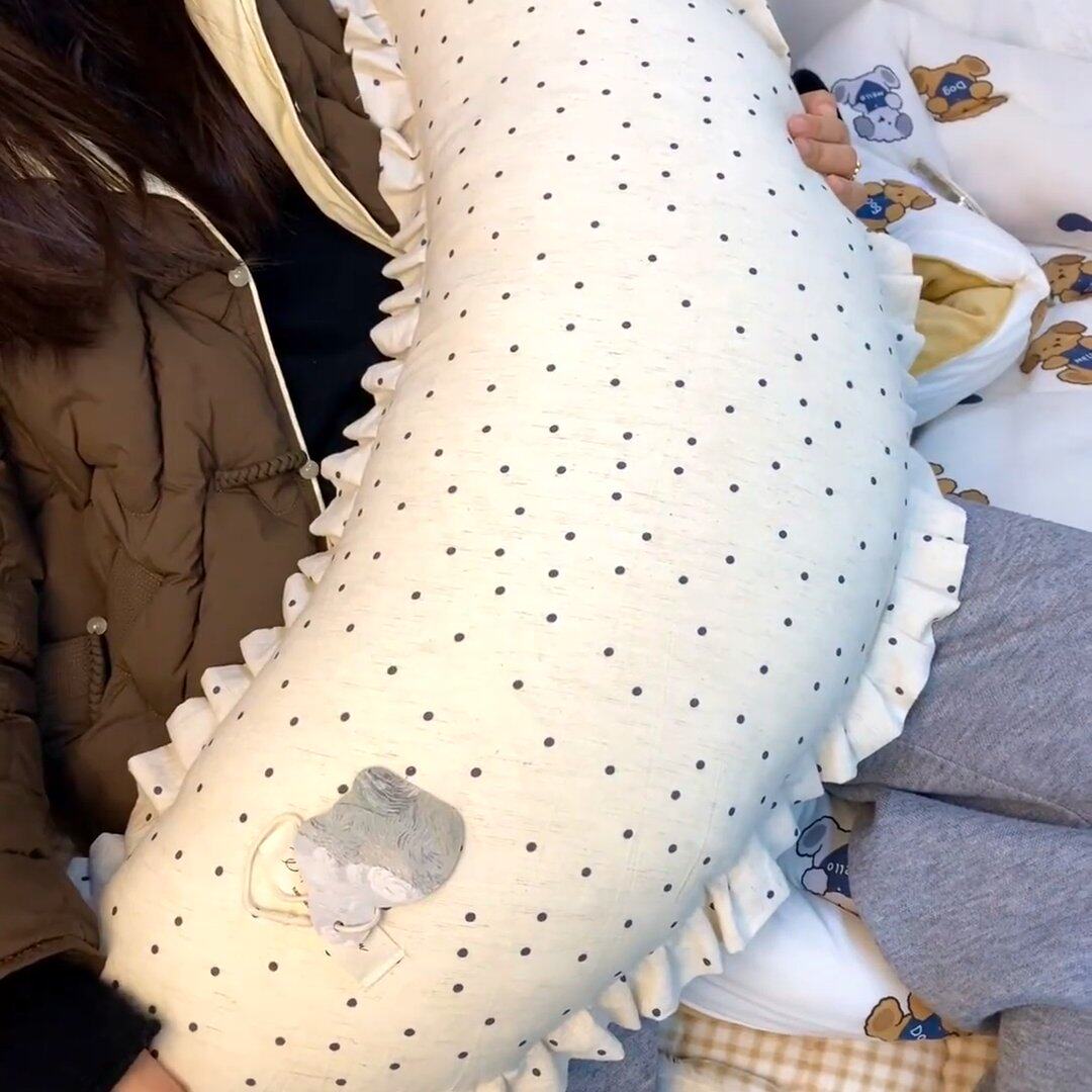 A 类可拆洗孕妇夹腿枕 2026 新款棉麻月牙抱枕宝宝安抚床头靠垫