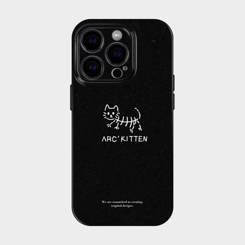Saone的壳始祖小猫适用iphone苹果16promax新品手机壳15美式复古ins风14搞怪有趣13轻奢艺术设计感小众华为pu