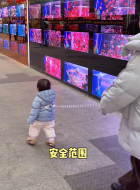 儿童防走失牵引绳宝宝手环两用防丢神器多功能遛娃安全护腰背带
